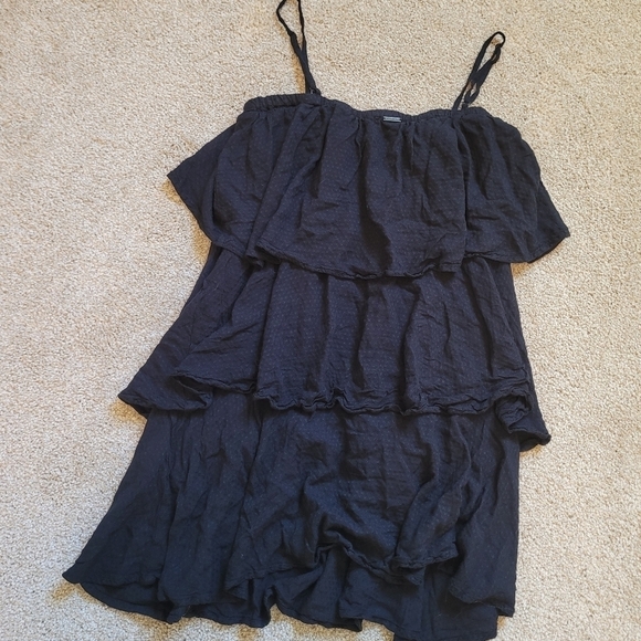 Volcom Women's Viscose Black Tiered Mini Dress Size Small - Picture 5 of 7